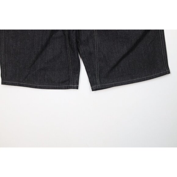 Deadstock Vintage 90s Marithe Francois Girbaud Mens 32 Baggy Denim Shorts Black - Picture 4 of 14
